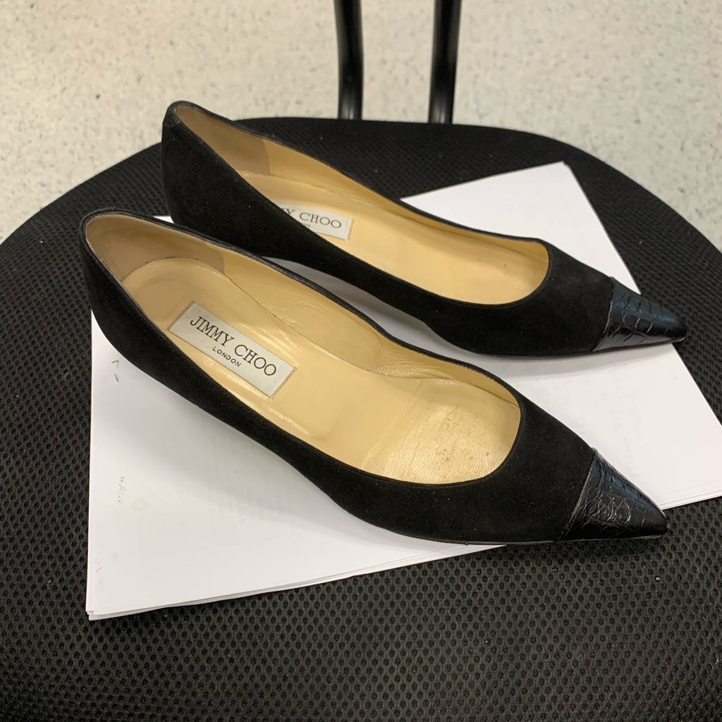 Jimmy Choo Suede & Leather Pumps
